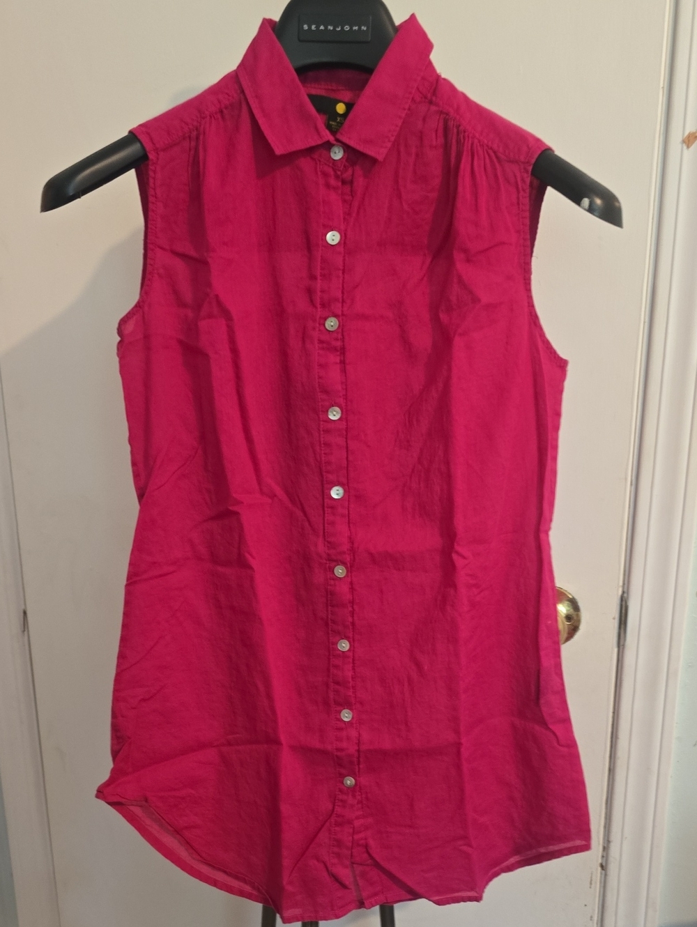 Button-Front Shirt 100% Cotton 18 Ptp 28 L